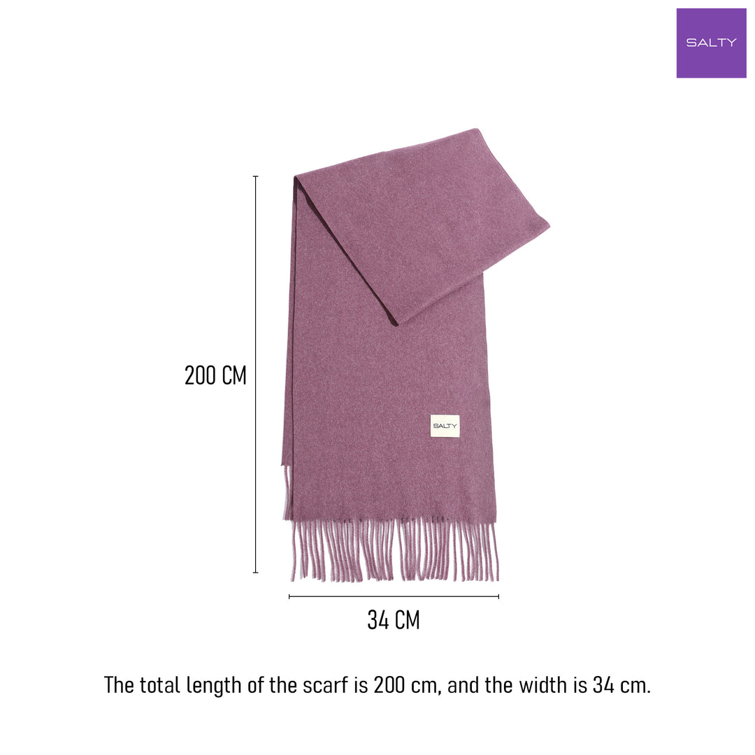 Minimal Solid Fringe Muffler - Purple