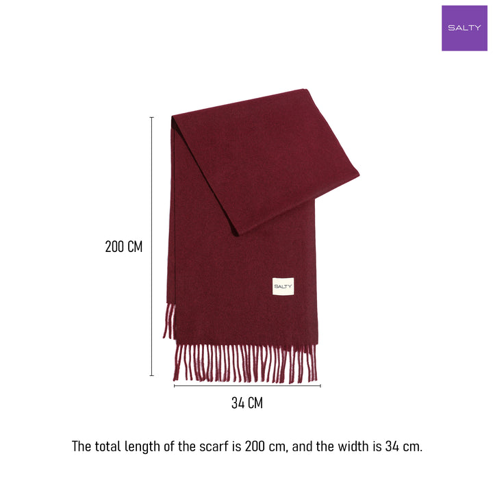 Minimal Solid Fringe Muffler - Red