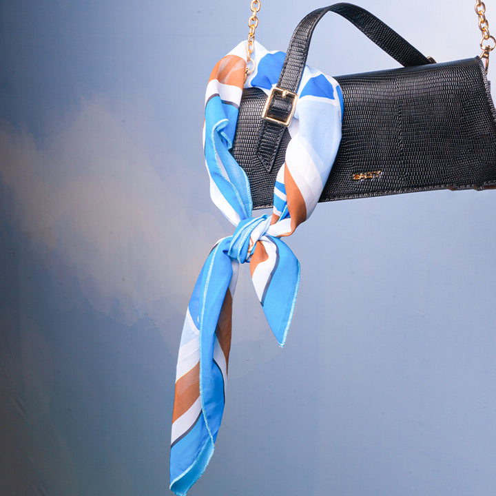 Azure Gallop Georgette Scarf