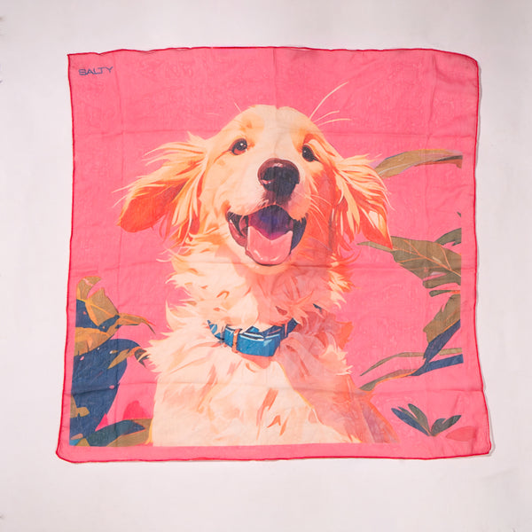 Blush Pup Charm Scarf