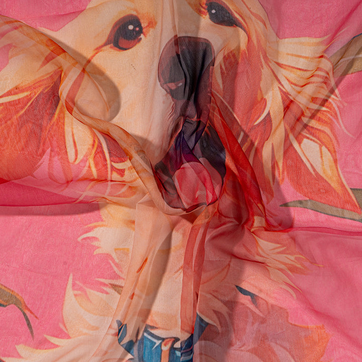 Blush Pup Charm Scarf