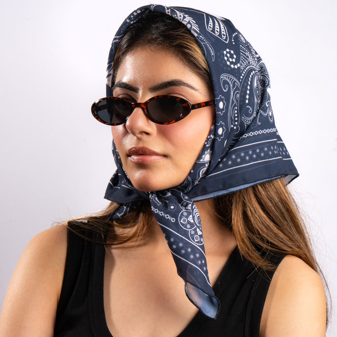 Midnight Paisley Royale Scarf