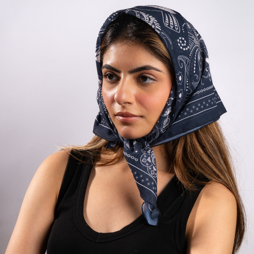 Midnight Paisley Royale Scarf