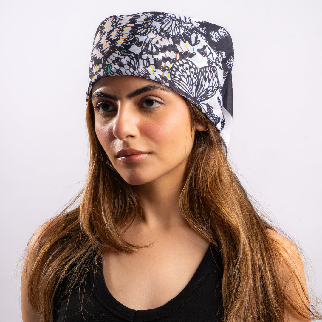 Obsidian Butterfly Bloom Scarf