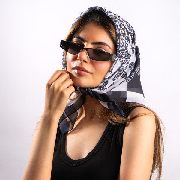 Obsidian Butterfly Bloom Scarf