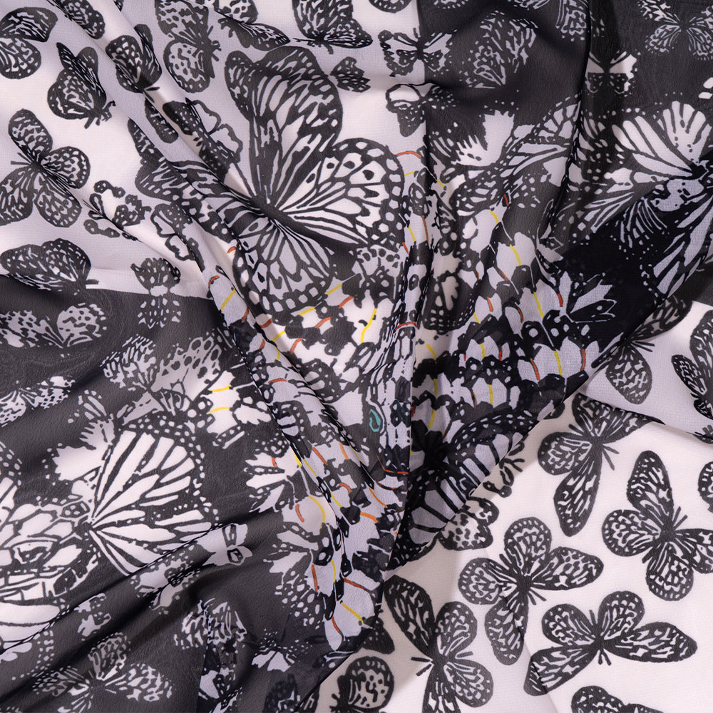 Obsidian Butterfly Bloom Scarf