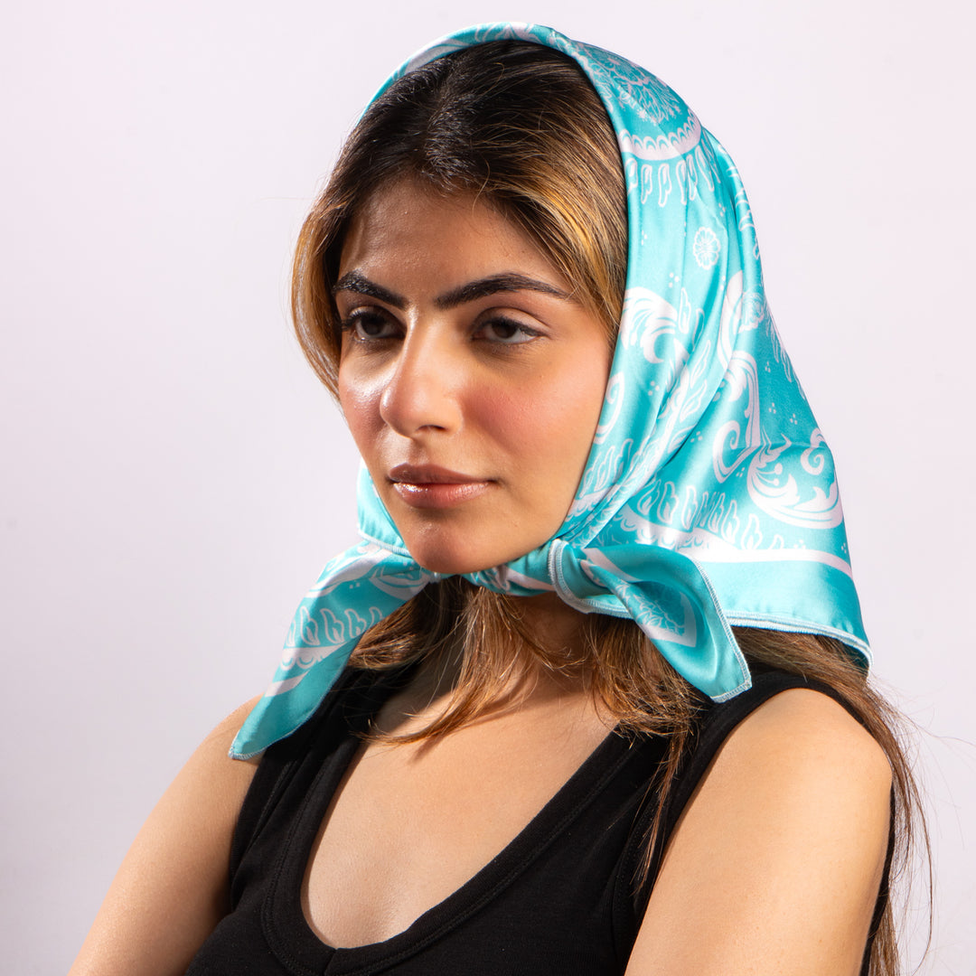 Mint Paisley Whisper Scarf
