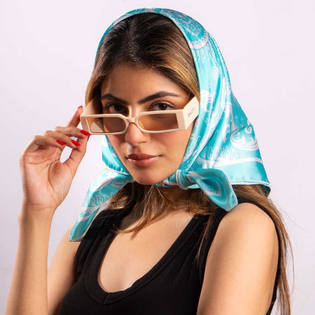 Mint Paisley Whisper Scarf