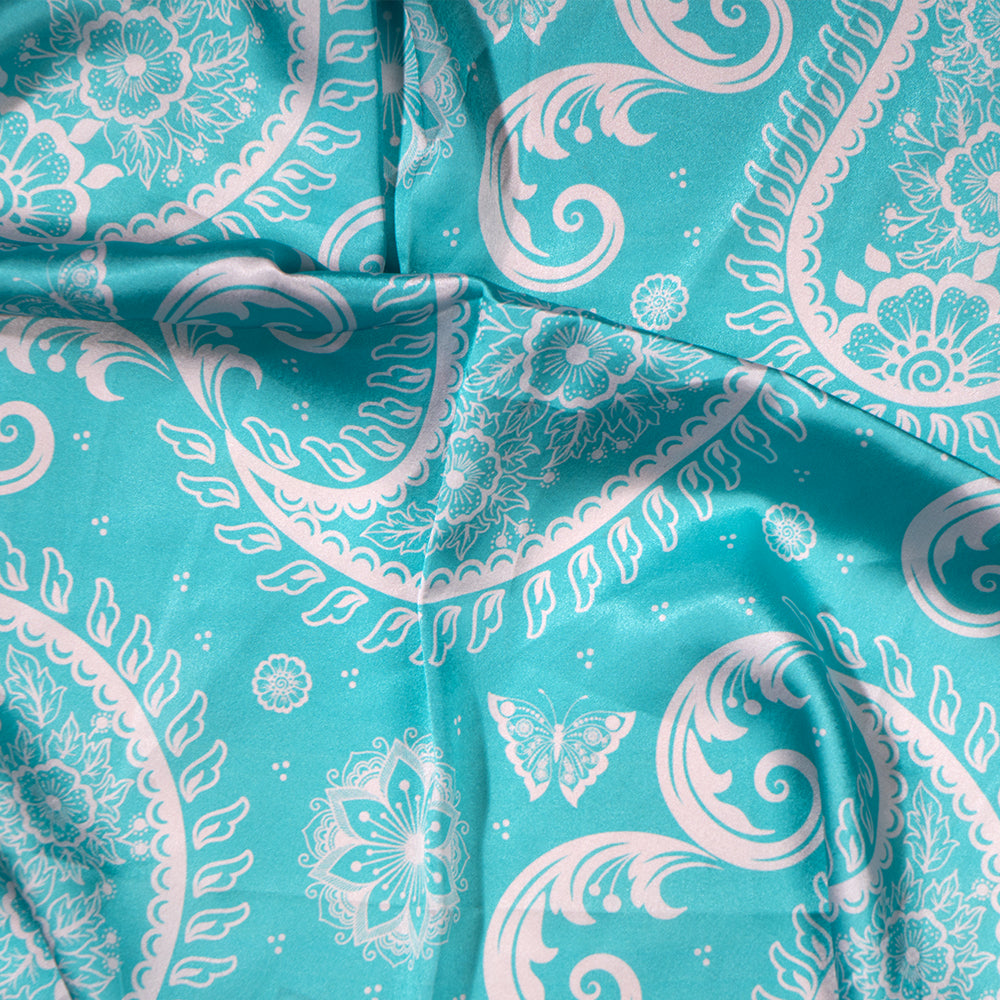 Mint Paisley Whisper Scarf