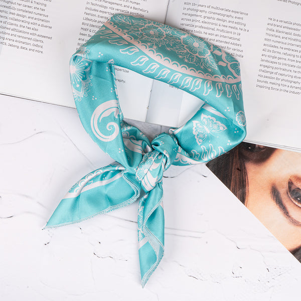 Mint Paisley Whisper Scarf