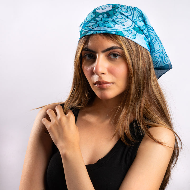 Ocean Paisley Drift Scarf