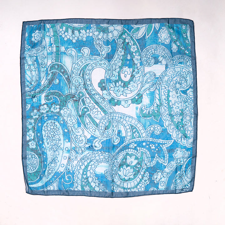 Ocean Paisley Drift Scarf