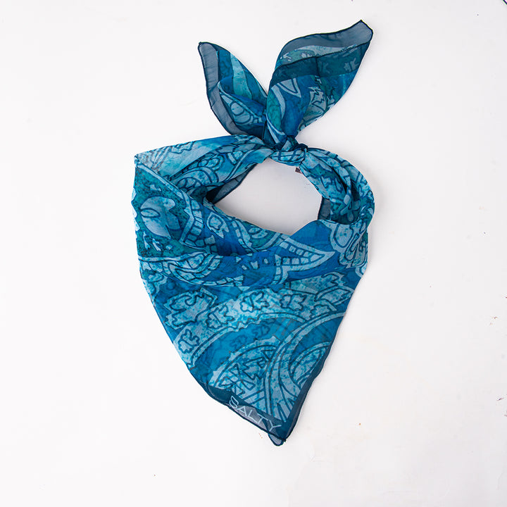 Ocean Paisley Drift Scarf