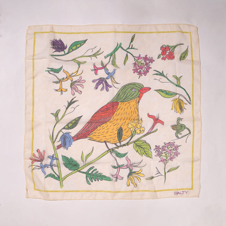 Chiffon Meadow Bird Scarf