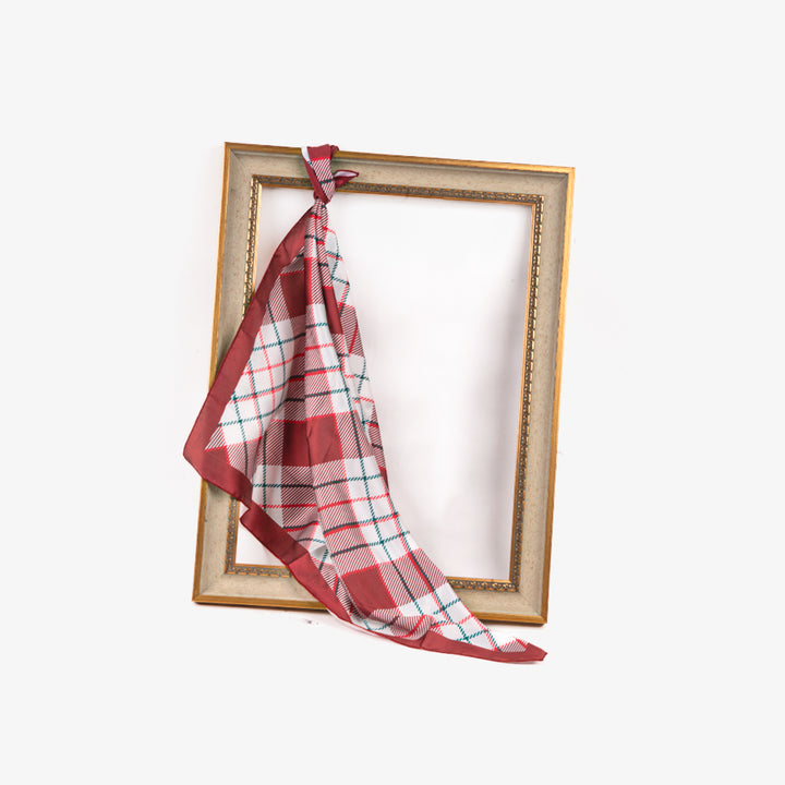 Crimson Check Classic Scarf