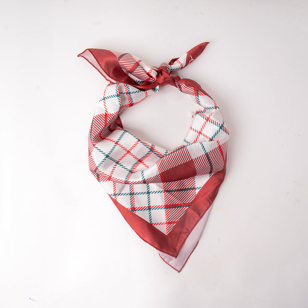 Crimson Check Classic Scarf