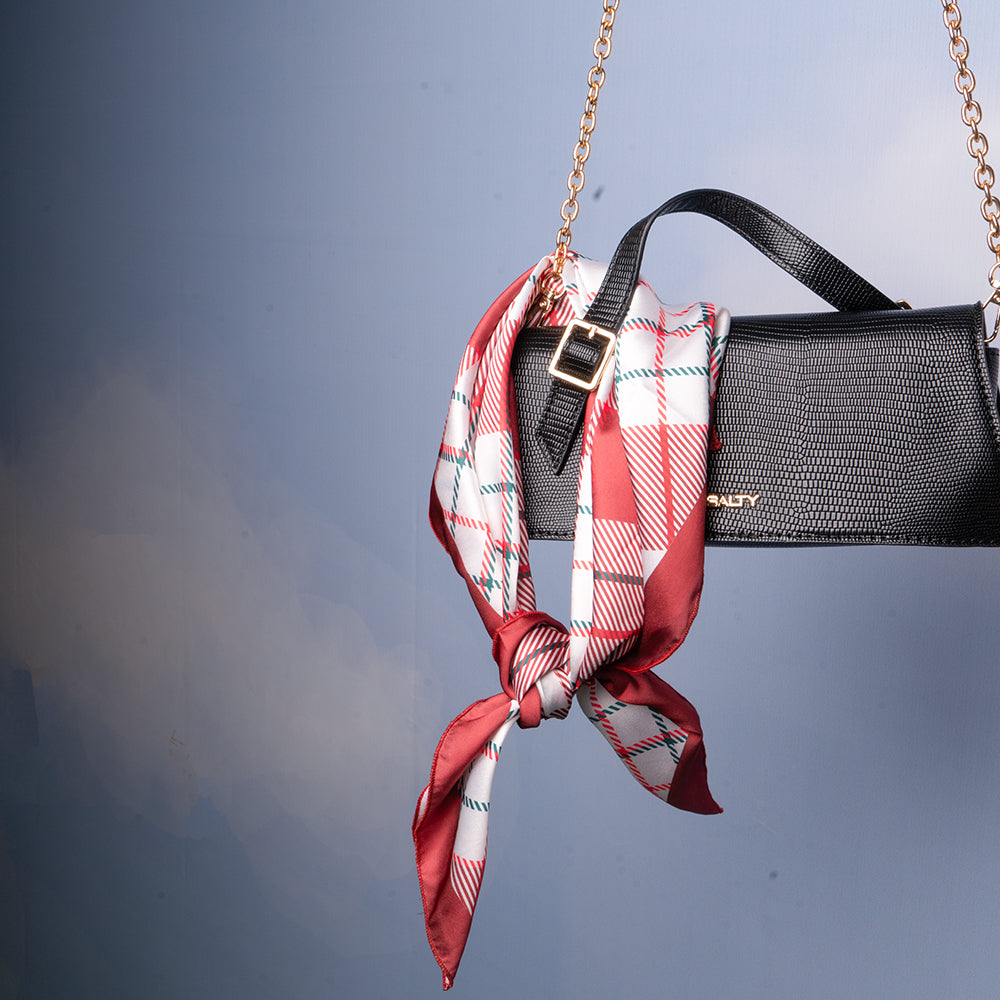 Crimson Check Classic Scarf
