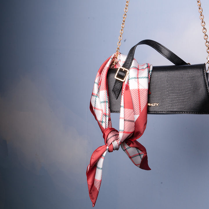 Crimson Check Classic Scarf