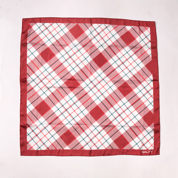 Crimson Check Classic Scarf