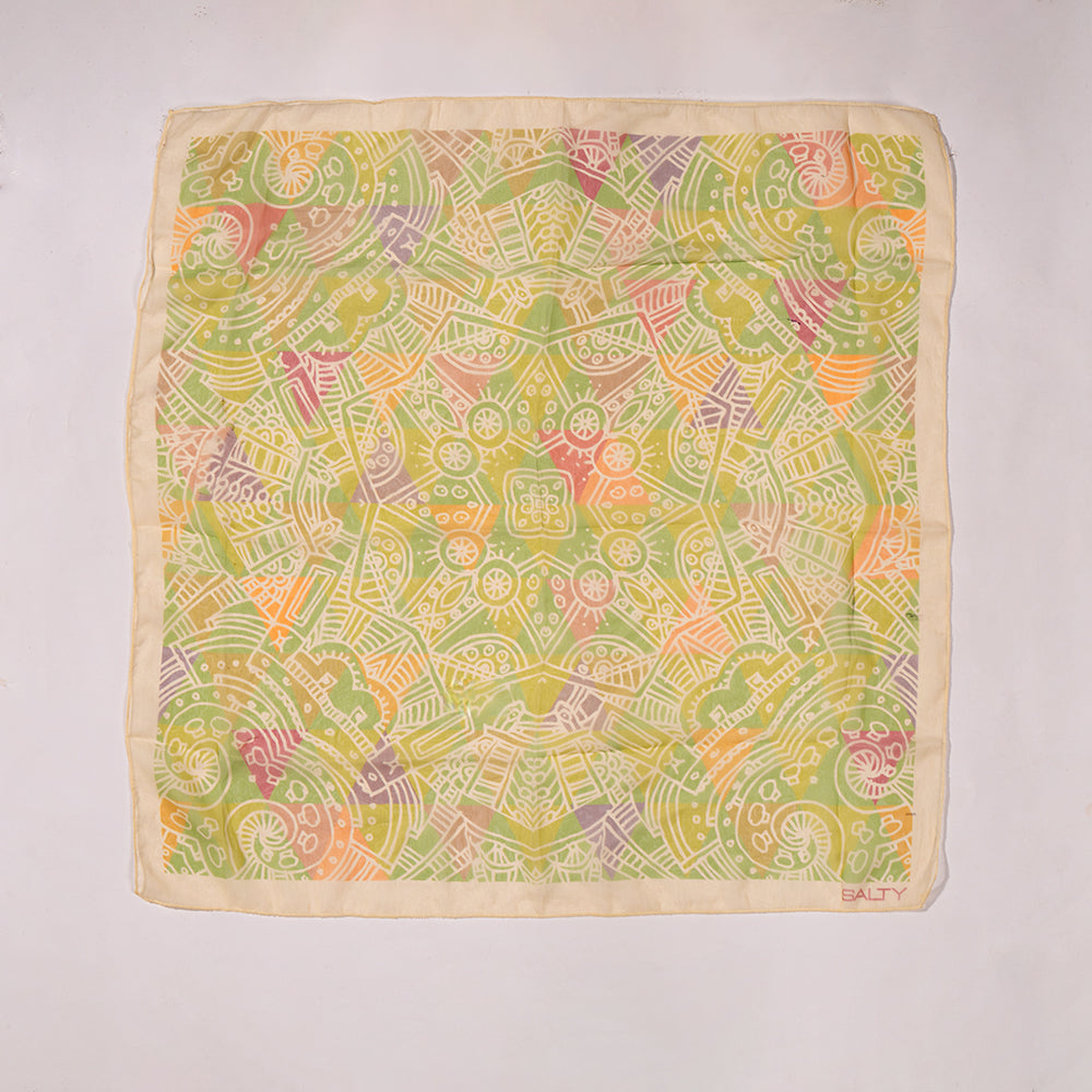 Verdant Mosaic Art Scarf