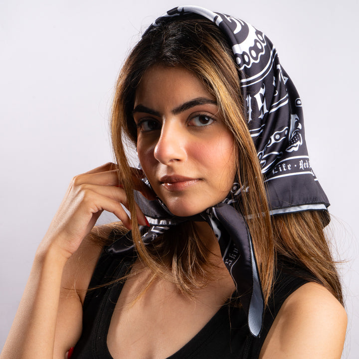 Midnight Rebel Skull Scarf