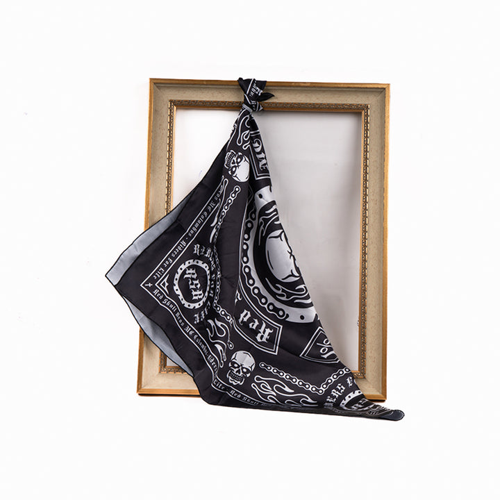 Midnight Rebel Skull Scarf for Men