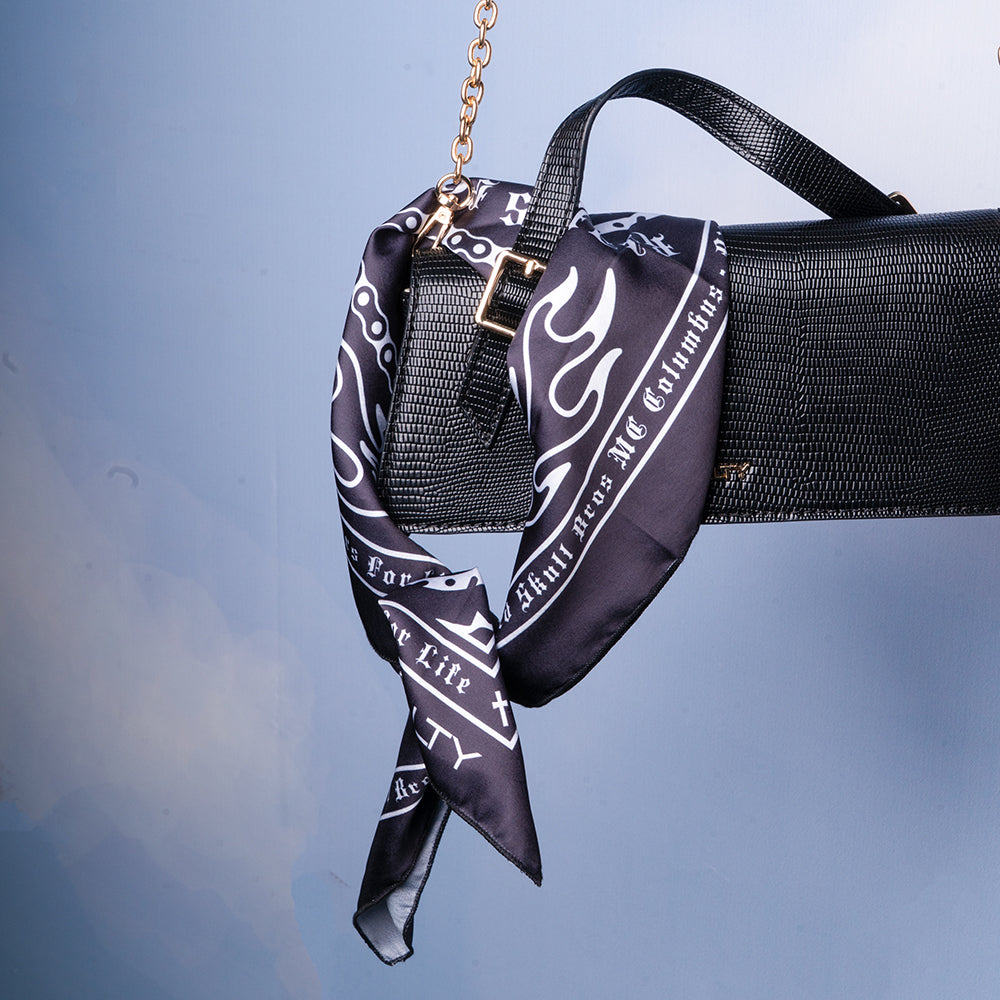 Midnight Rebel Skull Scarf for Men