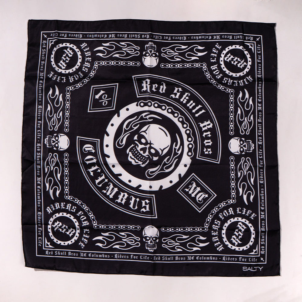 Midnight Rebel Skull Scarf for Men