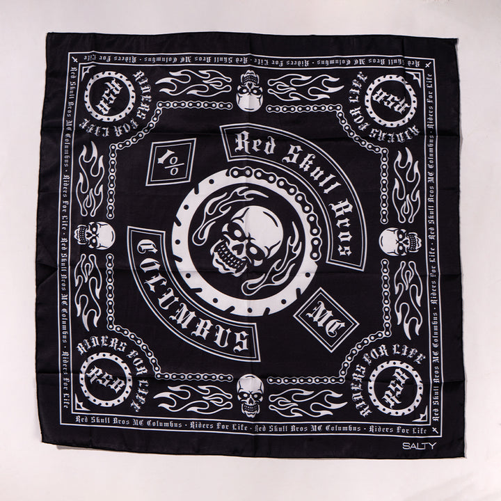 Midnight Rebel Skull Scarf for Men