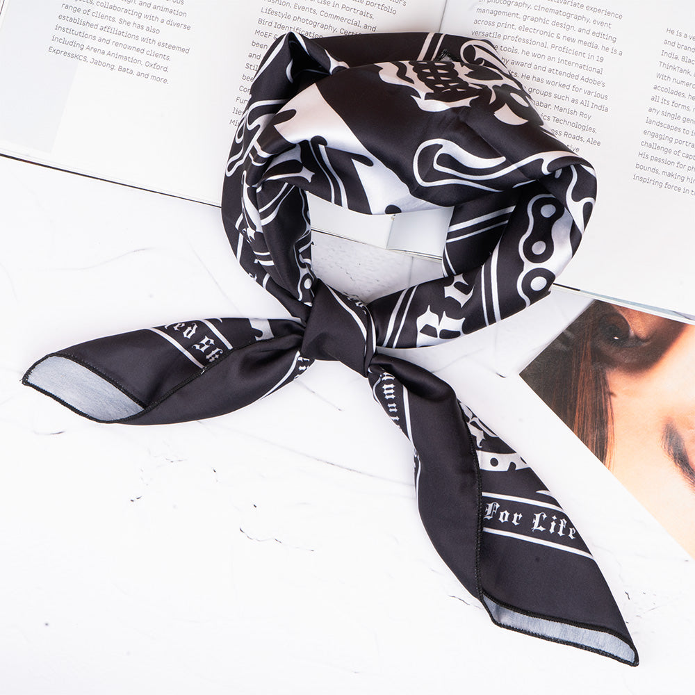 Midnight Rebel Skull Scarf for Men