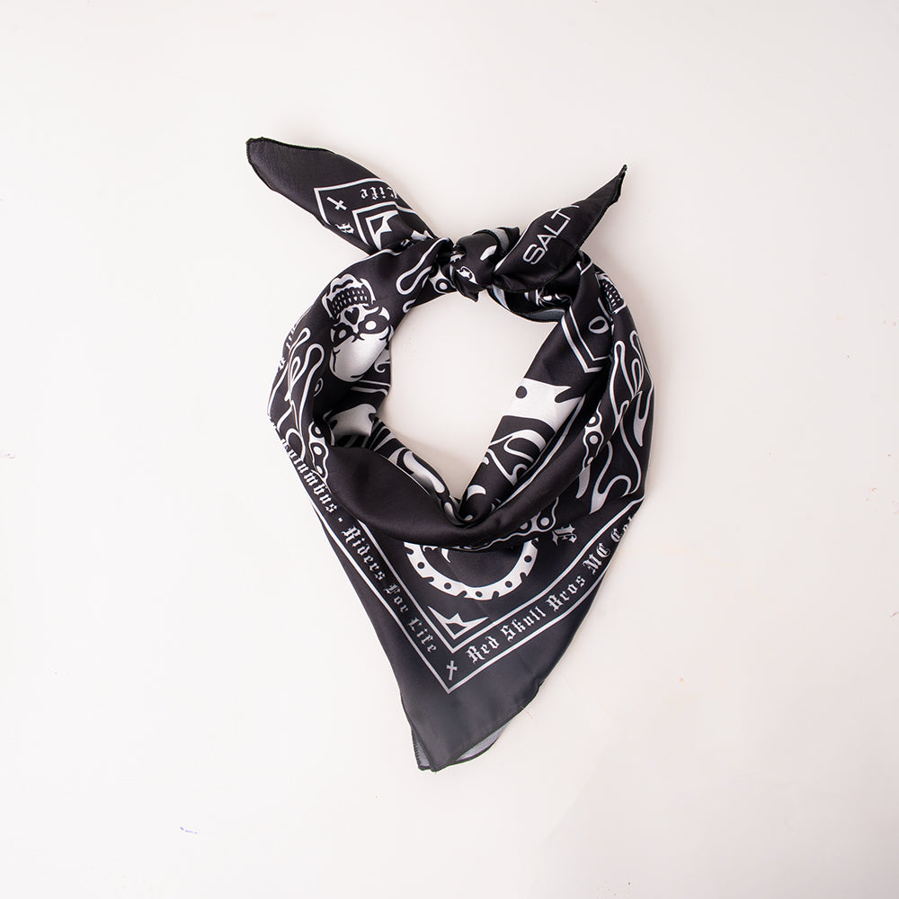 Midnight Rebel Skull Scarf for Men