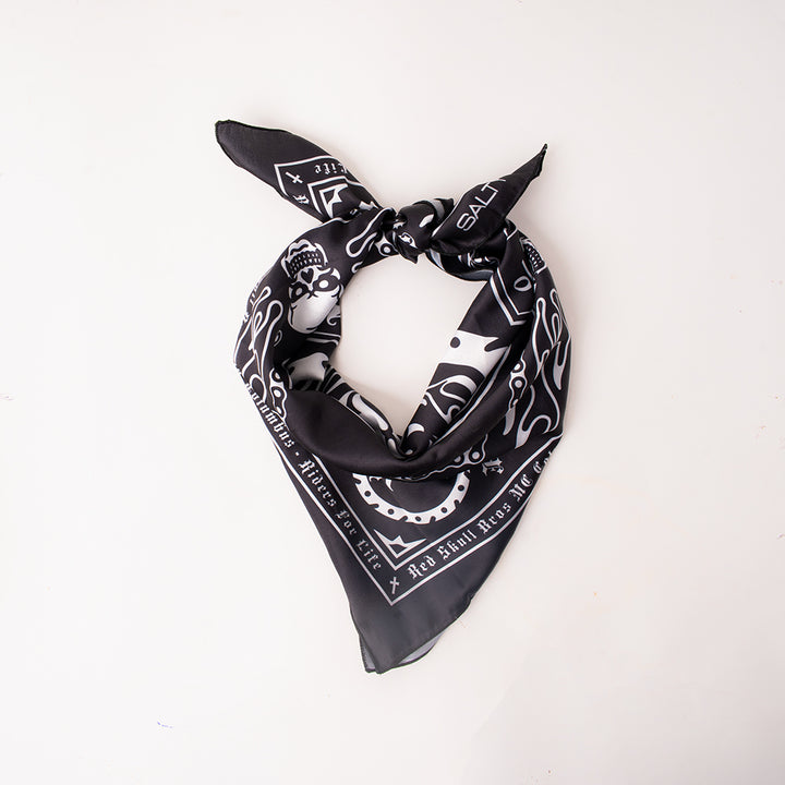 Midnight Rebel Skull Scarf for Men