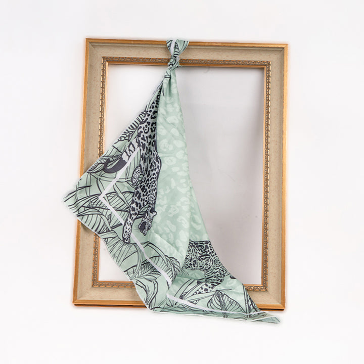Sage Leopard Garden Scarf