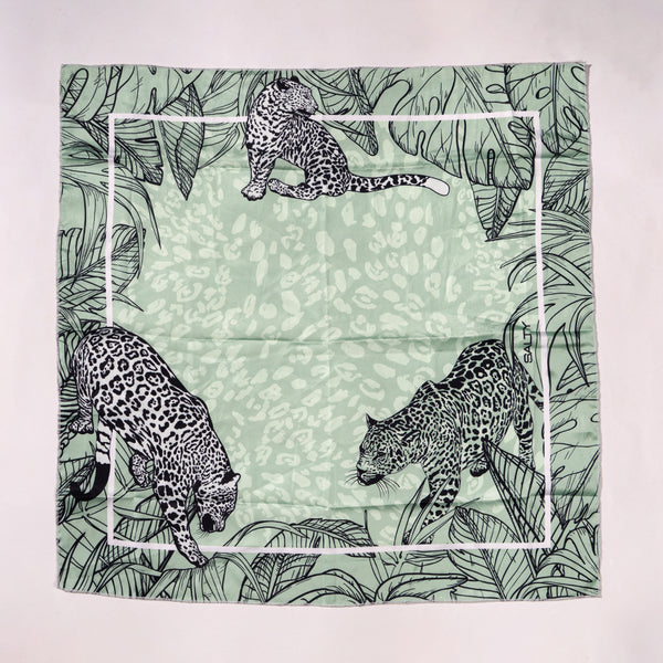 Sage Leopard Garden Scarf
