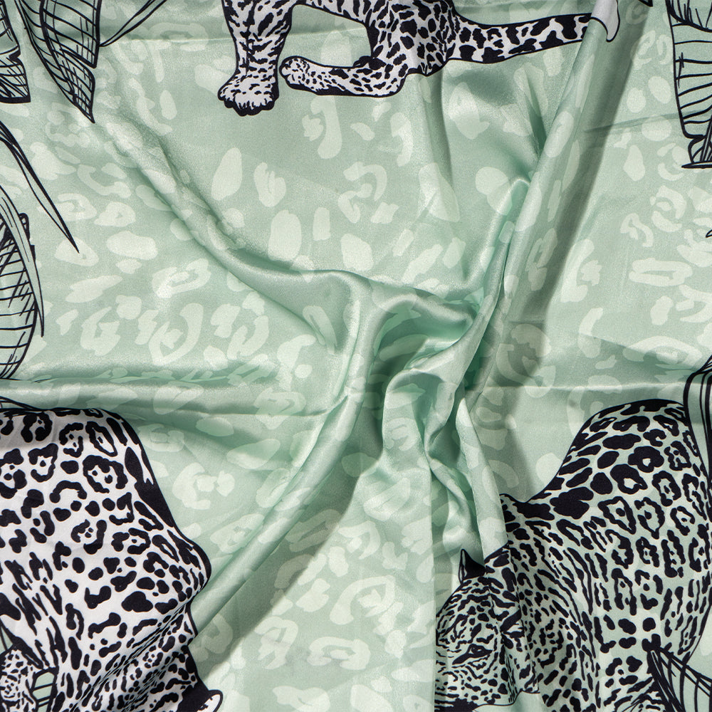 Sage Leopard Garden Scarf