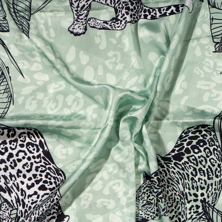 Sage Leopard Garden Scarf