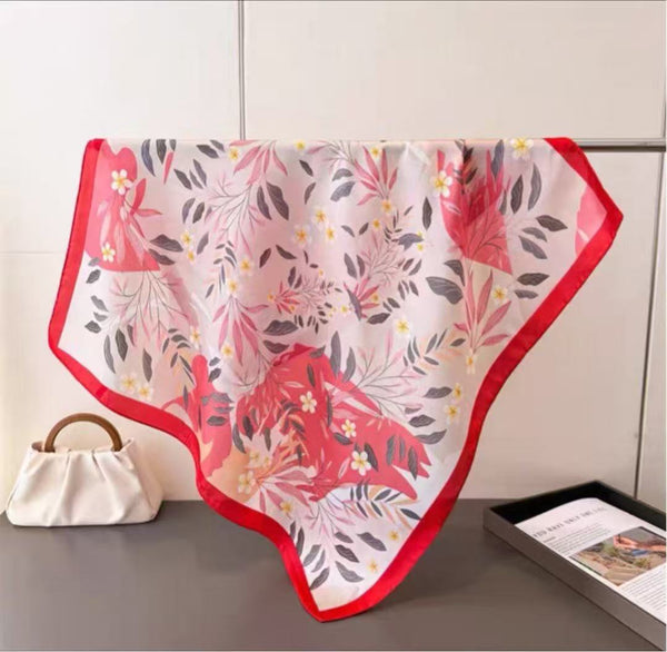 Blush Bloom Meadow Scarf - Dark Pink