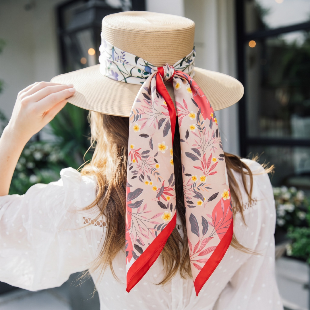 Blush Bloom Meadow Scarf - Dark Pink