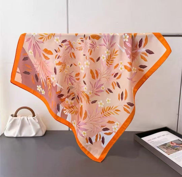 Blush Bloom Meadow Scarf - Orange