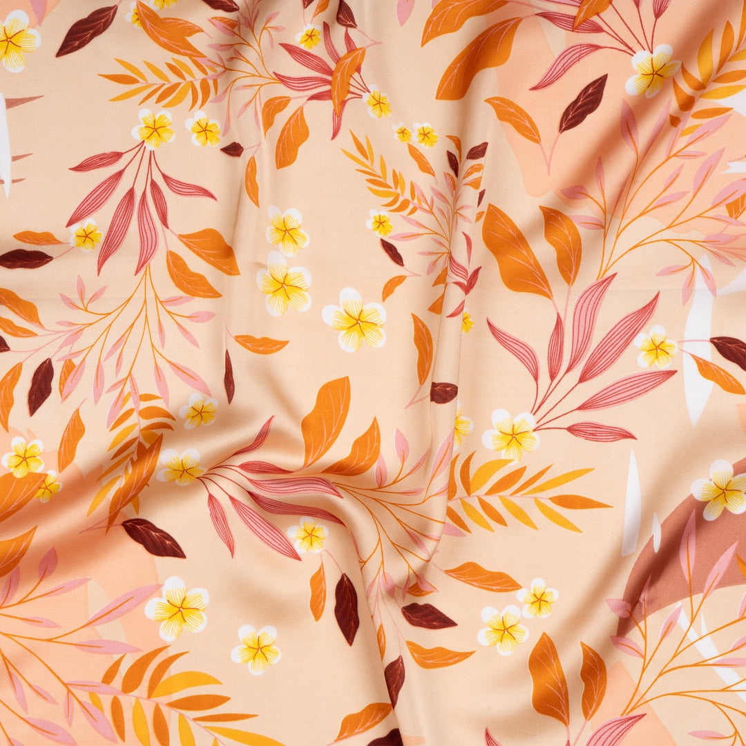 Blush Bloom Meadow Scarf - Orange
