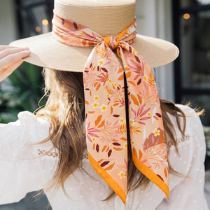 Blush Bloom Meadow Scarf - Orange