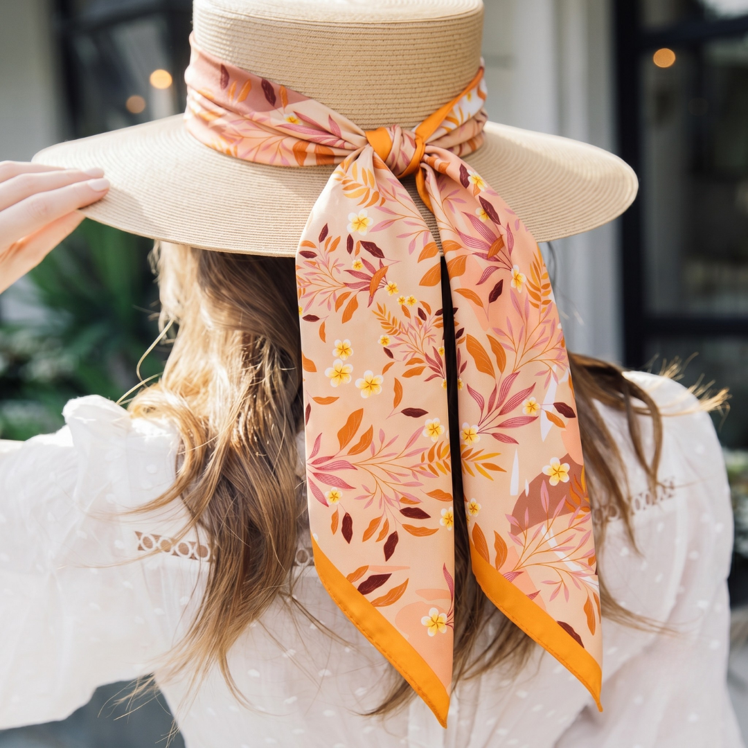 Blush Bloom Meadow Scarf - Orange