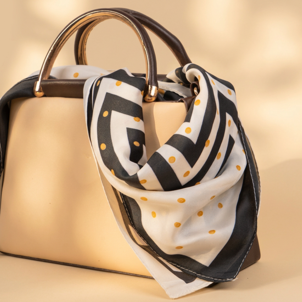 Golden Dot Chevron Scarf