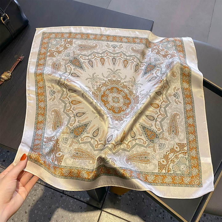 Ivory Paisley Scarf