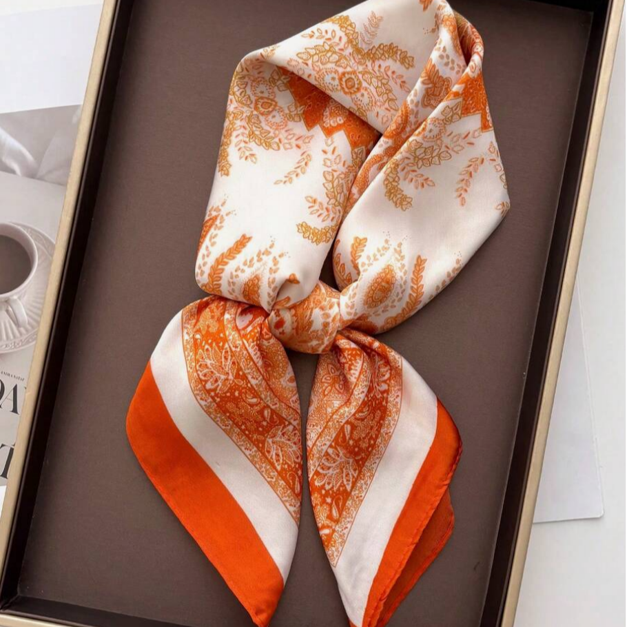 Orange Paisley Scarf