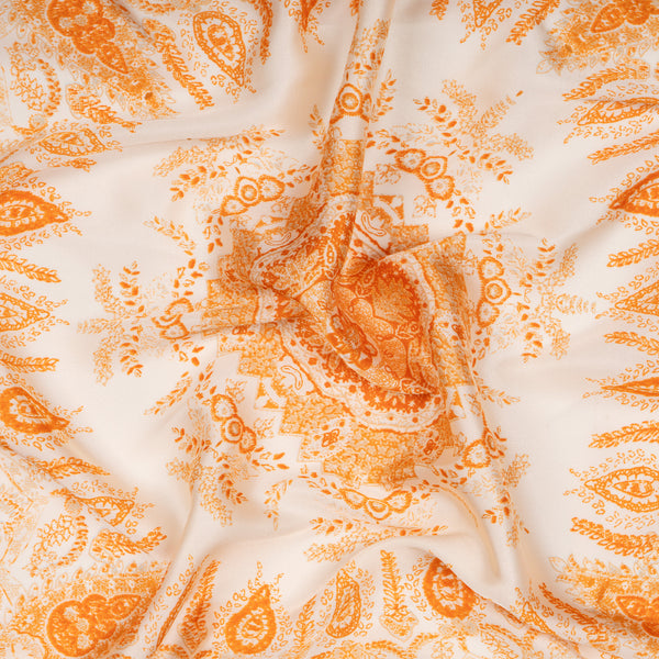 Orange Paisley Scarf