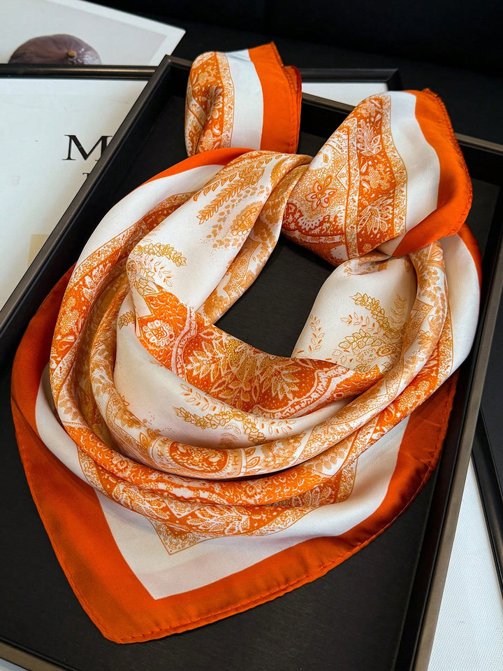 Orange Paisley Scarf