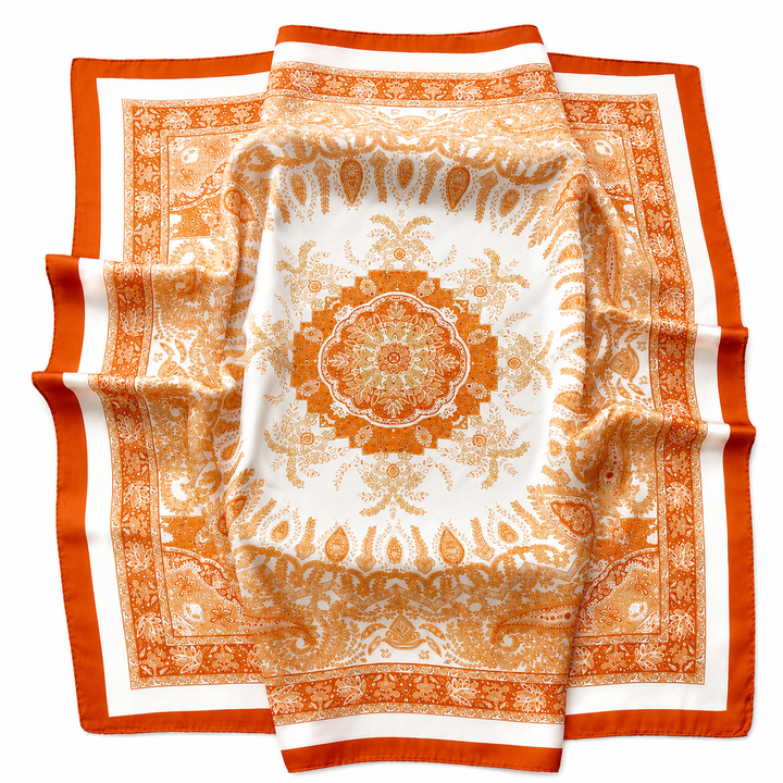 Orange Paisley Scarf