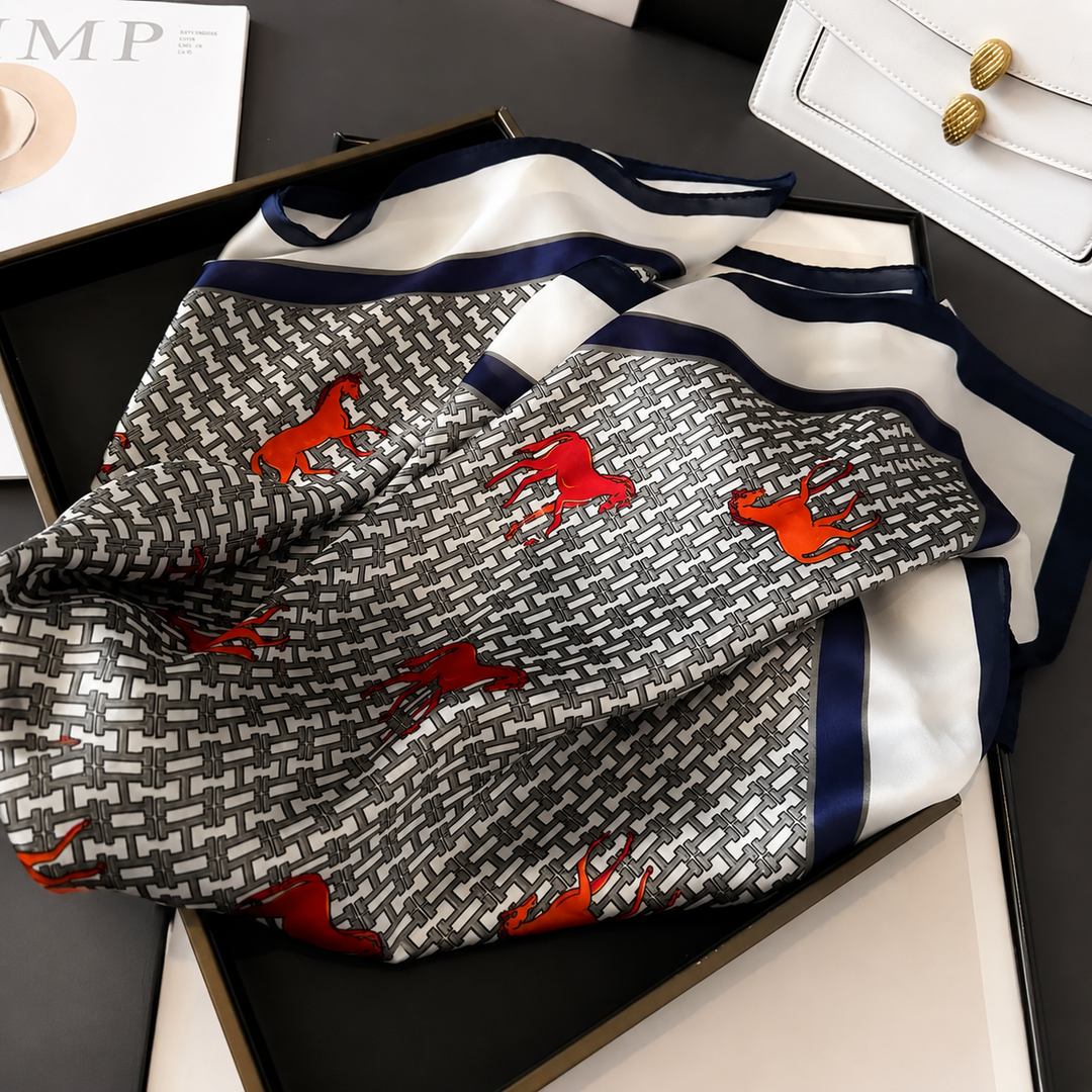 Equestrian Chic Satin Scarf | Salty