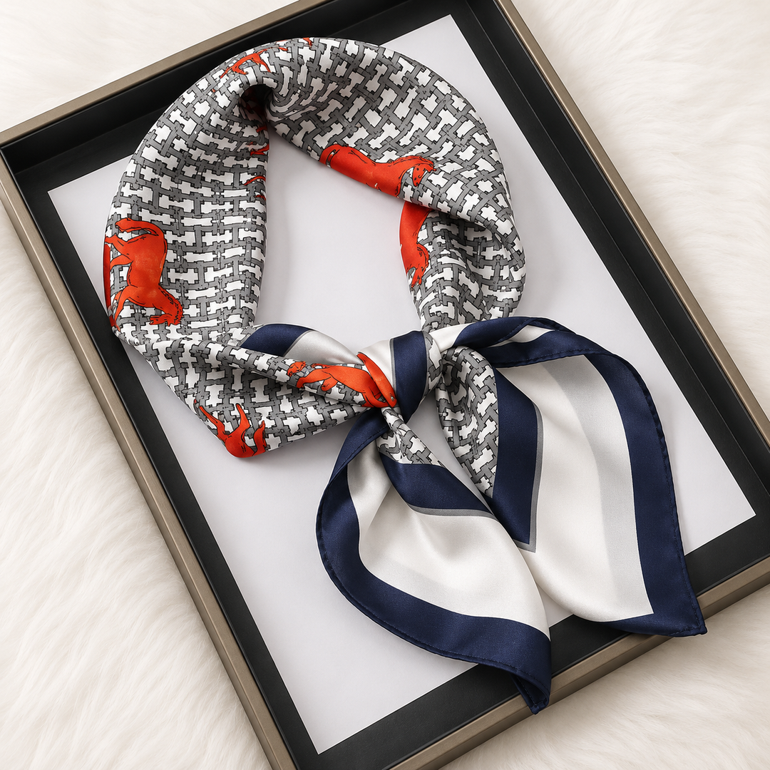 Equestrian Chic Satin Scarf